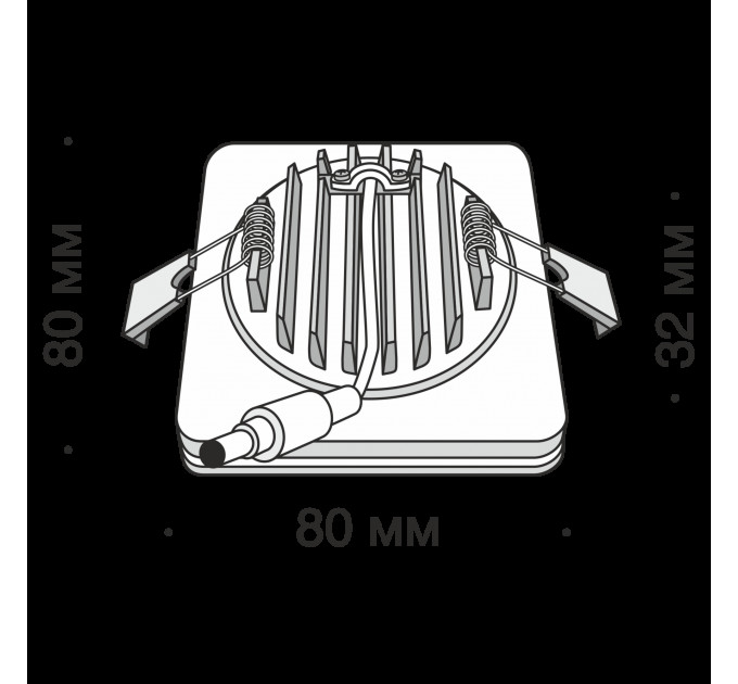 Встраиваемый светильник Technical DL2001-L7B4K
