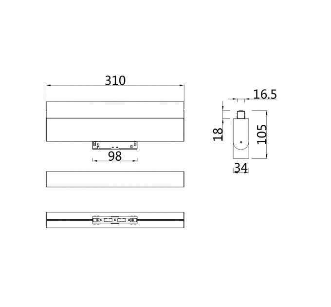 Трековый светильник Technical TR013-2-20W3K-W