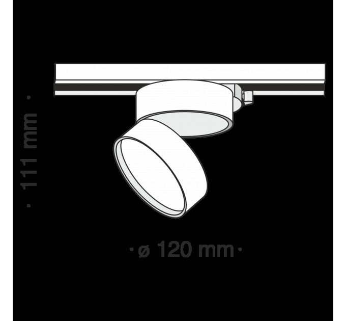 Трековый светильник Track lamps Technical LED TR007-1-18W3K-B