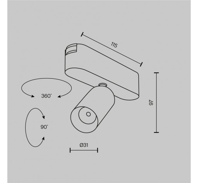 Трековый светильник Technical TR103-1-5W4K-M-W