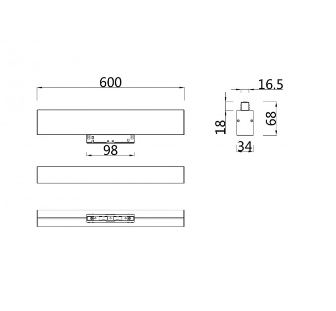 Трековый светильник Technical TR012-2-20W4K-W