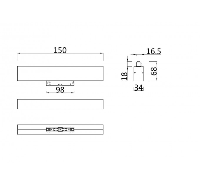 Трековый светильник Technical TR012-2-7W4K-W