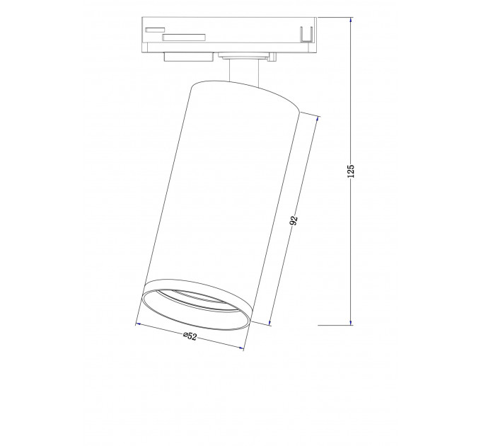 Трековый светильник Maytoni Focus S Unity TR020-1-GU10-B