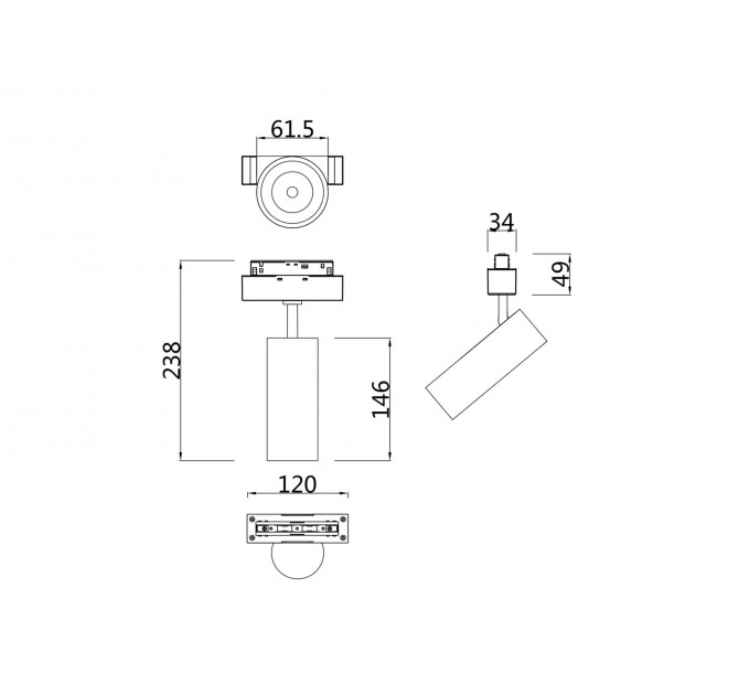 Трековый светильник Technical TR019-2-15W4K-W