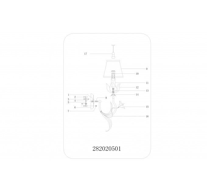 Настенное бра Сицилия Chiaro 1*40W Е14 282020501