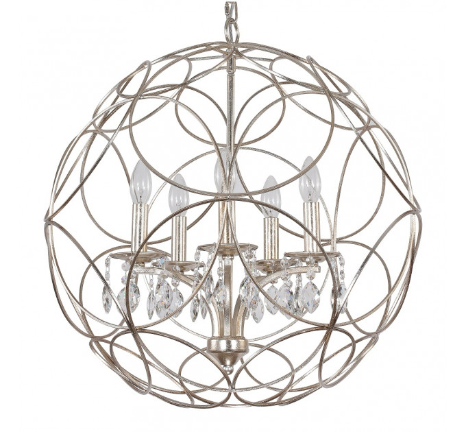 Подвесная люстра Crystal Lux ARIA SP5 SILVER