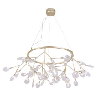 Подвесная люстра Crystal Lux EVITA SP45 D GOLD/TRANSPARENT