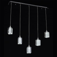 Подвесной светильник Фьюжн Chiaro 5*20W G4+5*3W LED пульт 392015110