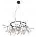 Подвесная люстра Crystal Lux EVITA SP45 D BLACK/TRANSPARENT