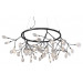 Подвесная люстра Crystal Lux EVITA SP45 D BLACK/TRANSPARENT