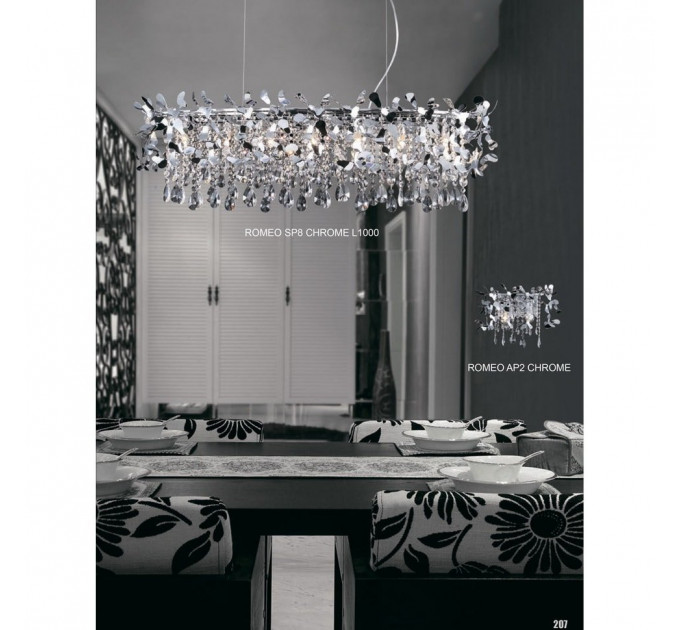 Подвесная люстра Crystal Lux Romeo SP8 Chrome L1000