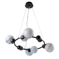 Подвесная люстра Crystal Lux SALVADORE SP6H BLACK CHROMIUM