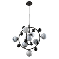Подвесная люстра Crystal Lux SALVADORE SP8V BLACK CHROMIUM