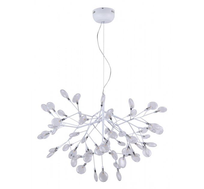 Подвесная люстра Crystal Lux EVITA SP63 WHITE/TRANSPARENT