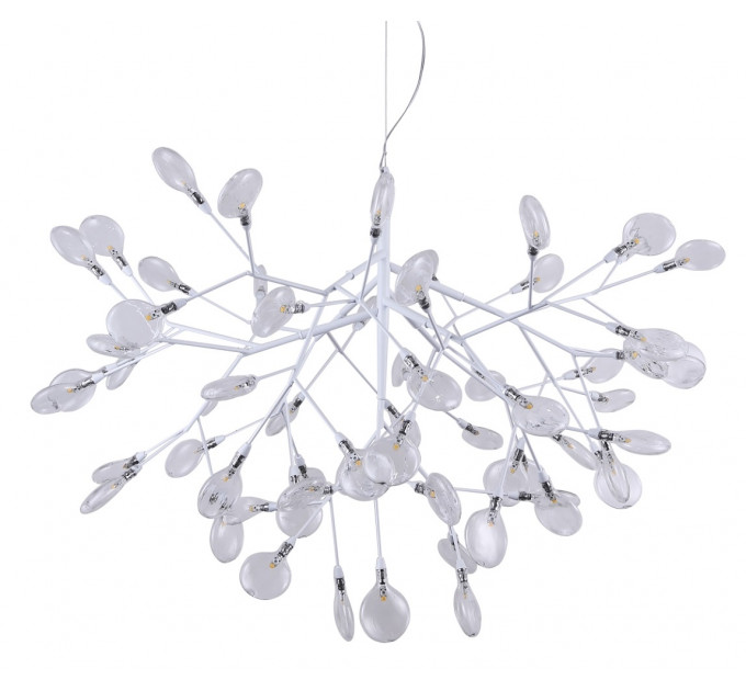 Подвесная люстра Crystal Lux EVITA SP63 WHITE/TRANSPARENT