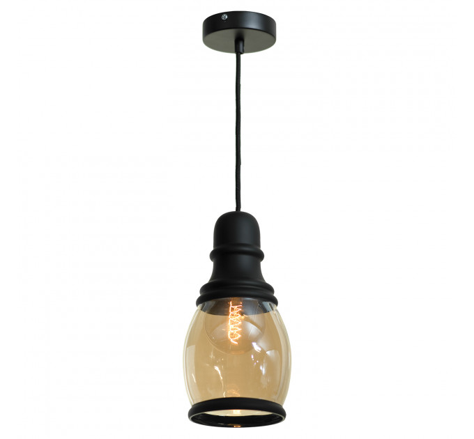 Подвес Lanterna ST-Luce 1*60W E27 лофт янтарный SLD975.403.01
