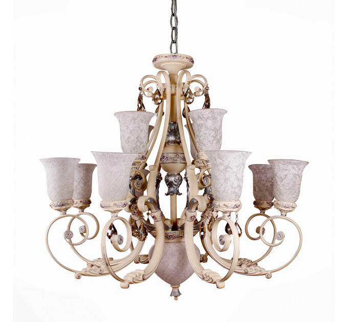 Подвесная люстра Sogni ST-Luce белая с серебром SL251.503.12