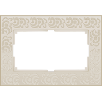Рамка для двойной розетки (слоновая кость) WL05-Frame-01-DBL-ivory