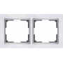 Рамка на 2 поста (белый/хром) WL03-Frame-02-white