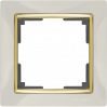 Рамка на 1 пост (слоновая кость/золото) WL03-Frame-01-ivory-GD