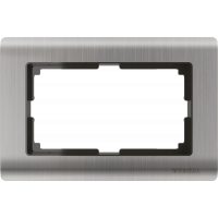 Рамка для двойной розетки (глянцевый никель) WL02-Frame-01-DBL