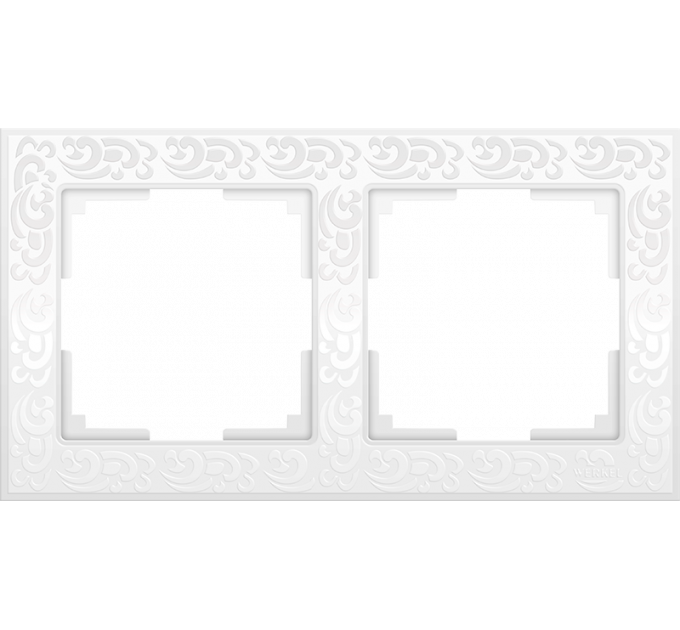 Рамка на 2 поста (белый) WL05-Frame-02-white