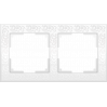Рамка на 2 поста (белый) WL05-Frame-02-white