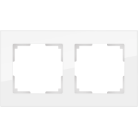 Рамка на 2 поста (белый,стекло) WL01-Frame-02
