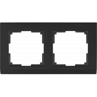 Рамка на 2 поста (черный) WL04-Frame-02-black