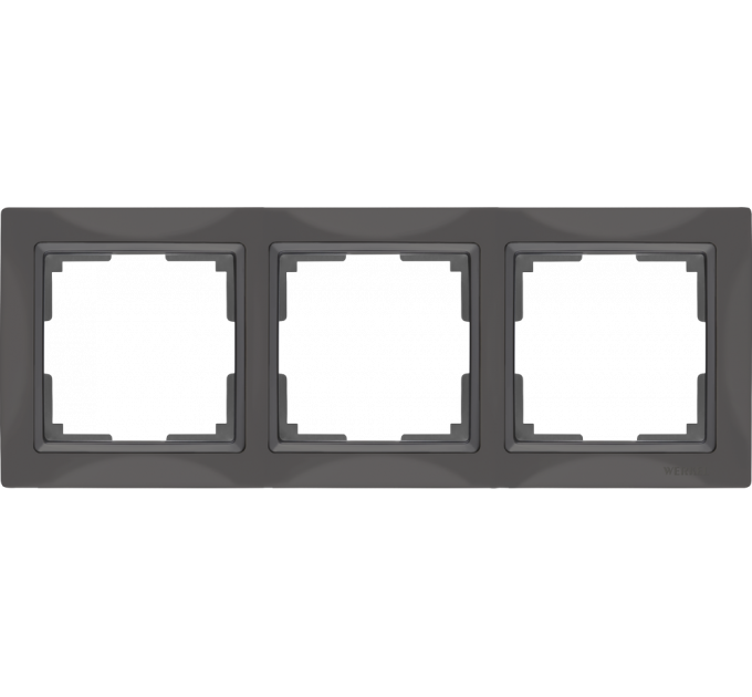 Рамка на 3 поста (серо-коричневый, basic) WL03-Frame-03