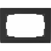 Рамка для двойной розетки (черный) WL04-Frame-01-DBL-black