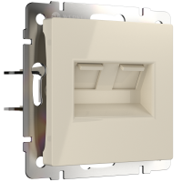 Розетка двойная Ethernet RJ-45 (слоновая кость) WL03-RJ45+RJ45 -ivory