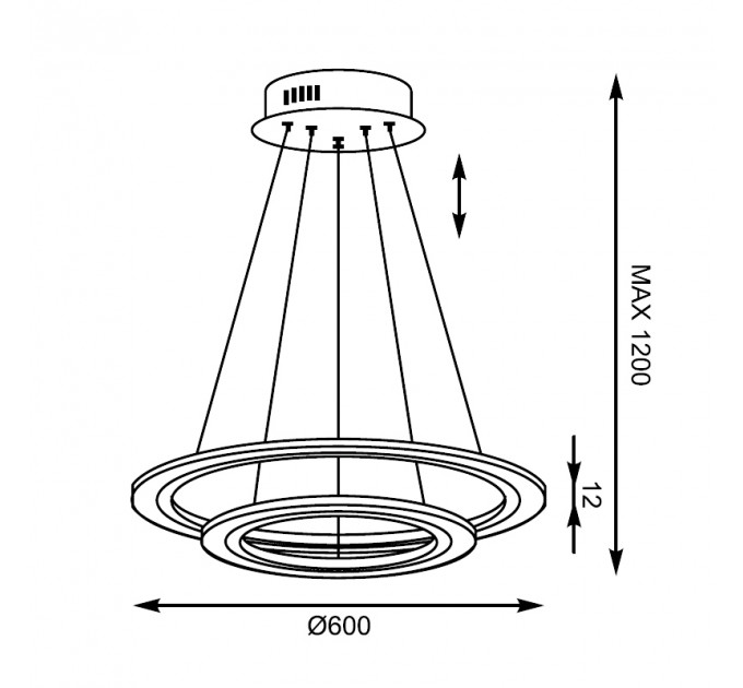 Подвесной светильник Flat Circle Zumaline L-CD-660-BL