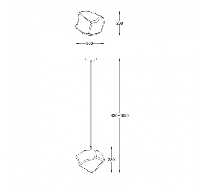Подвесной светильник Rock Zumaline 1*40W Е27 золото P0488-01A-F4HF