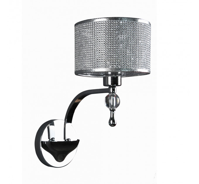 Настенное бра Jewellery Zumaline 1*60W Е27 хром/серебро W1550-01A-F4B3