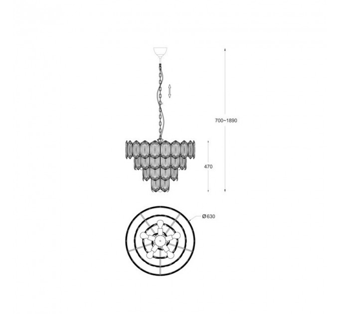 Подвесная люстра Corato Zumaline 6*8W G9 золото P0475-06A-F7AC
