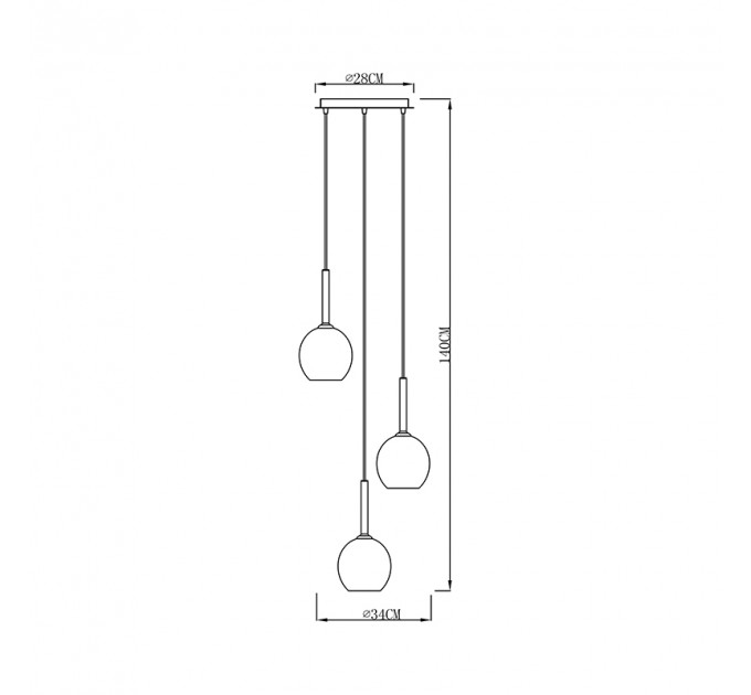 Подвесной светильник Monic Zumaline MD1629-3B(chrome)