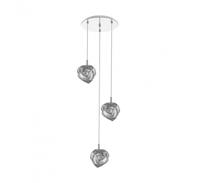 Подвесной светильник Rock Zumaline 3*28W G9 хром/дымчатый P0488-03D-B5FZ