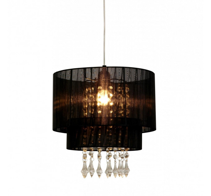 Классический подвесной светильник Leta Zumaline 1*60W Е27 хром/черный RLD93350-1B