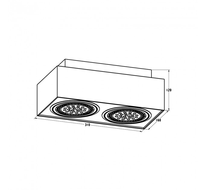 Потолочный светильник Boxy Zumaline CL 2 20075-BK