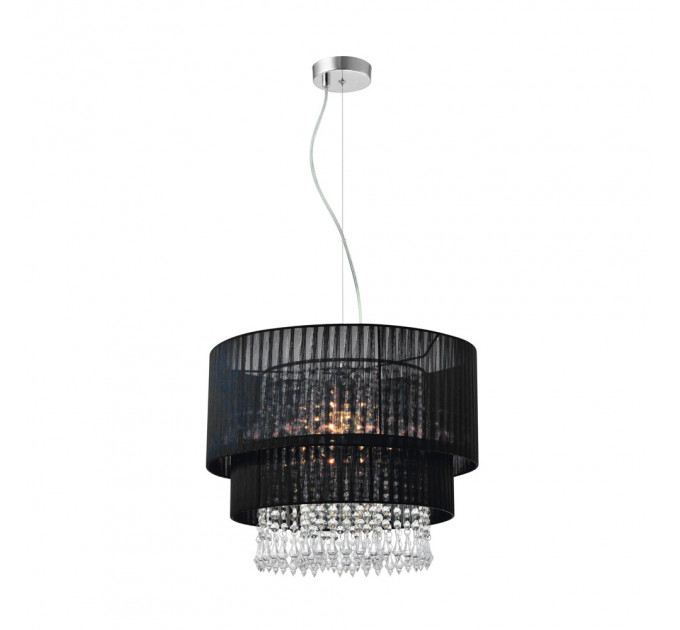 Классический подвесной светильник Leta Zumaline 1*60W Е27 хром/черный RLD93350-1B