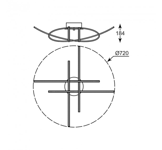 Потолочная люстра Ponta Zumaline LED PL170855-4